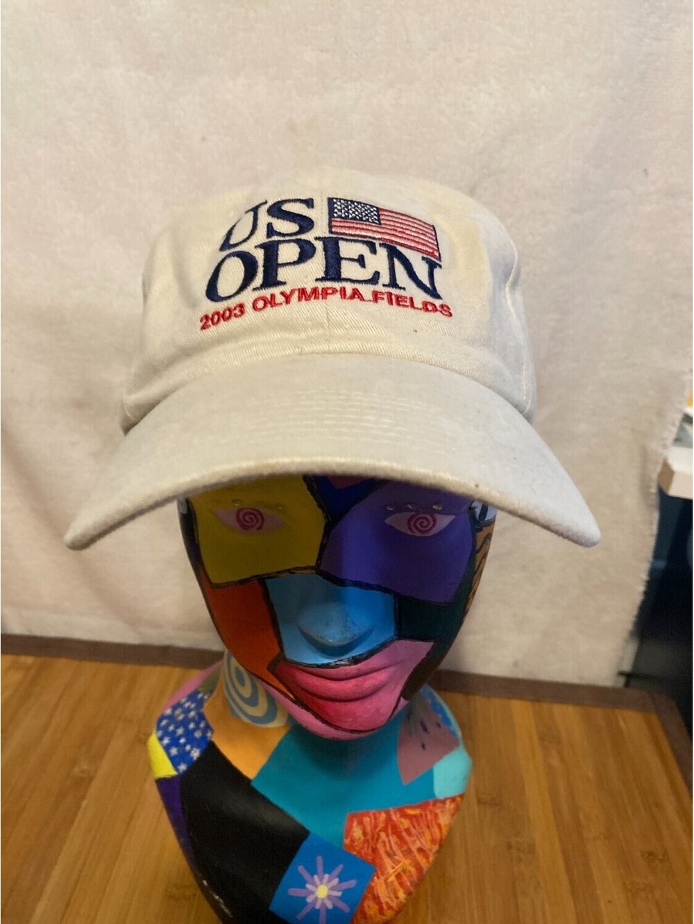 USGA 2003 US Open Olympia Fields Golf Hat USGA Member White Adjustable Strapback